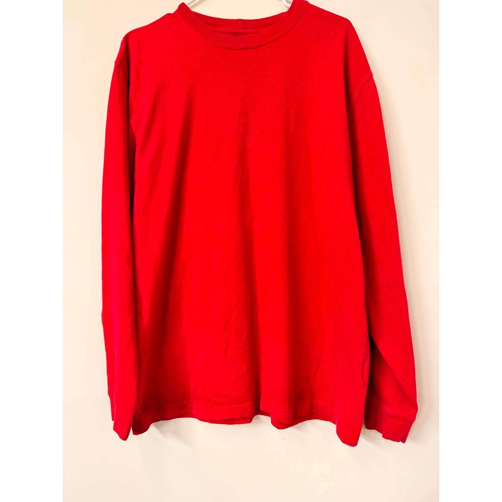 Carhartt Mens Size Med Long Sleeve Logo Graphic T-Shirt Red Original Fit 248